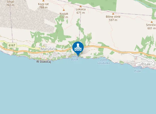 Map of Plaža Borak