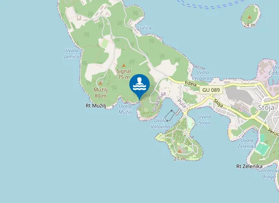 Map of Cyclon's beach