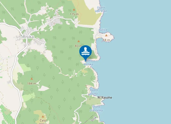 Map of Melska Uvala