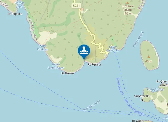 Map of Pećina