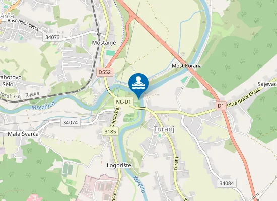 Map of Kupalište Turanj