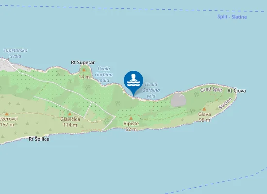 Map of Public beach