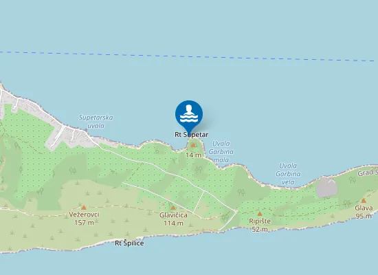 Map of Unofficial beach