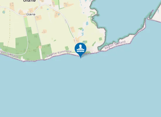 Map of GLÆNØ STRAND