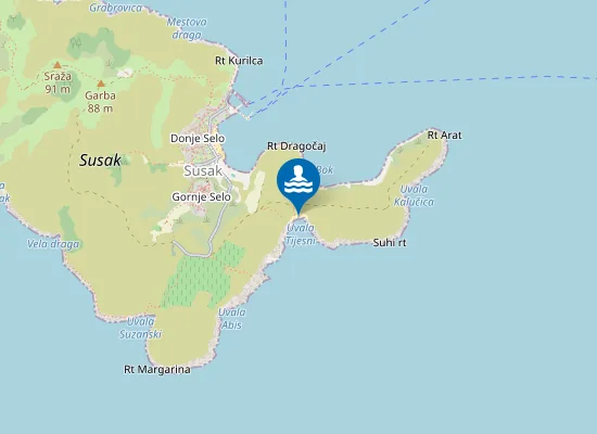 Map of Uvala Tijesni