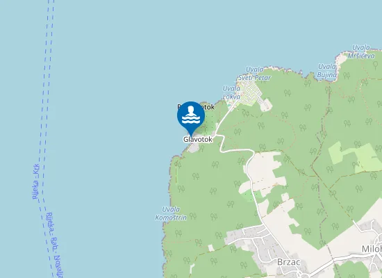 Map of Strand Glavotok