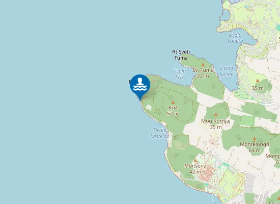 Map of FKK Punta Križa