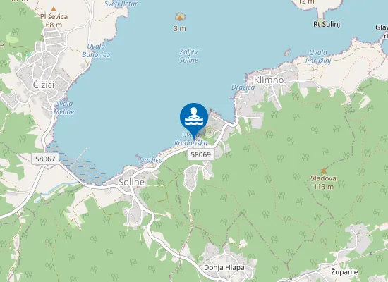 Map of Komoriška