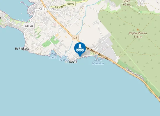 Map of Plaža Tratice