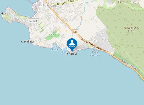 Map of Plaža Tratice