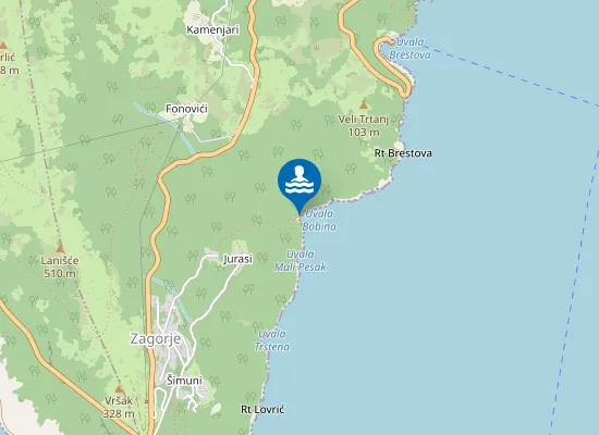 Map of Plaža Bobina