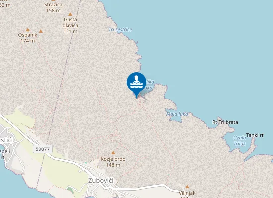 Map of Plaža Velika Luka