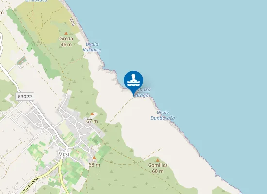 Map of Duboka Draga