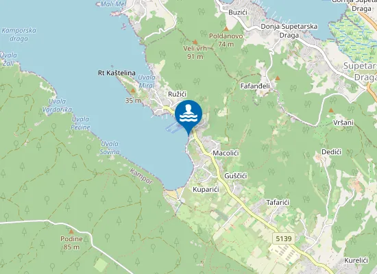 Map of Plaža Melić