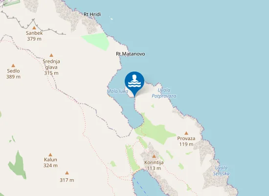 Map of Mala Luka