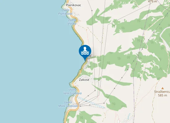 Map of Beach Kalić