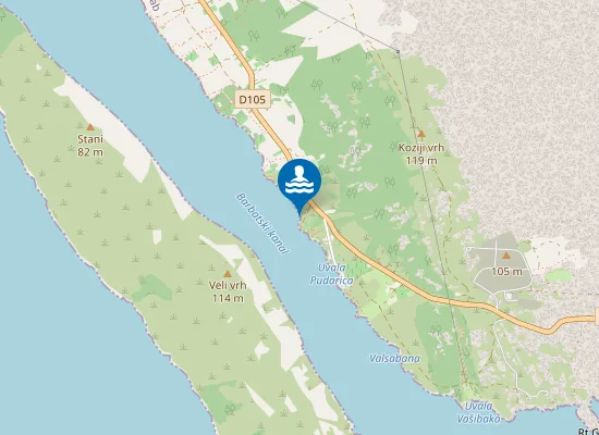 Map of Plaža Valentina (FKK)