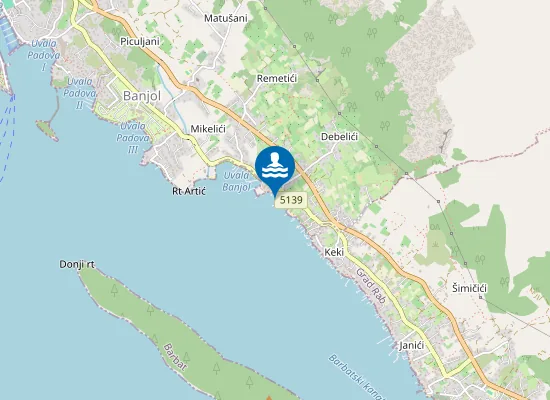 Map of Plaža Banjol