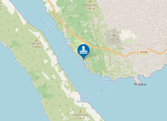 Map of Valsabana beach