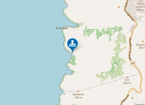 Map of Plaža Donja Klada