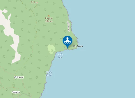 Map of Plaža Važminec