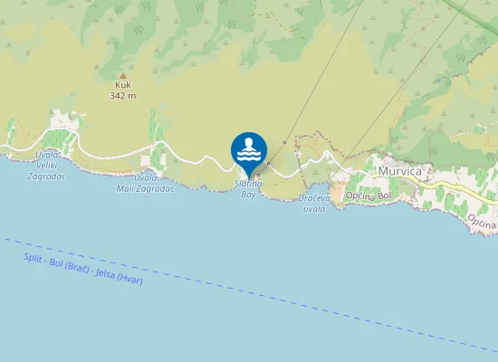Map of Slatina Nudist Beach