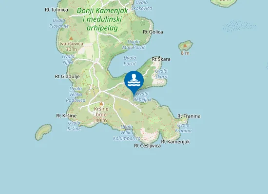 Map of Debeljak