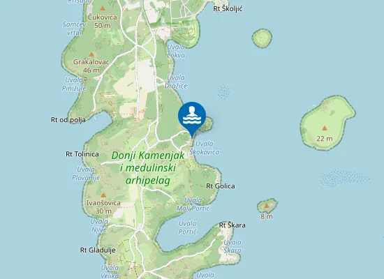 Map of Školjić