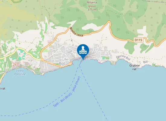 Map of Veli most