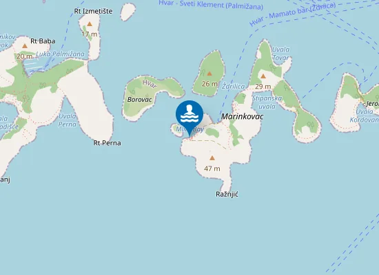 Map of Mlini Beach
