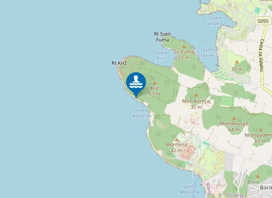 Map of FKK Punta Križa
