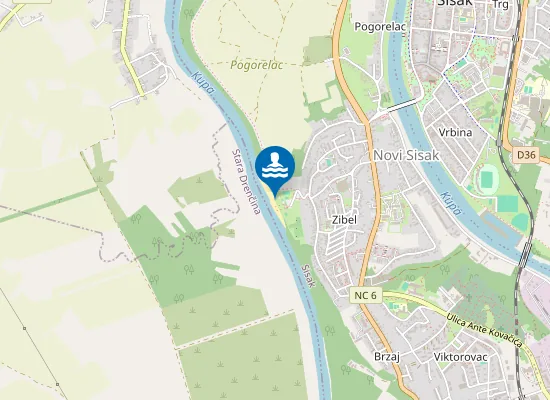 Map of Kupalište Zibel
