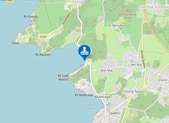 Map of Plaze u Uvali sveti Martin