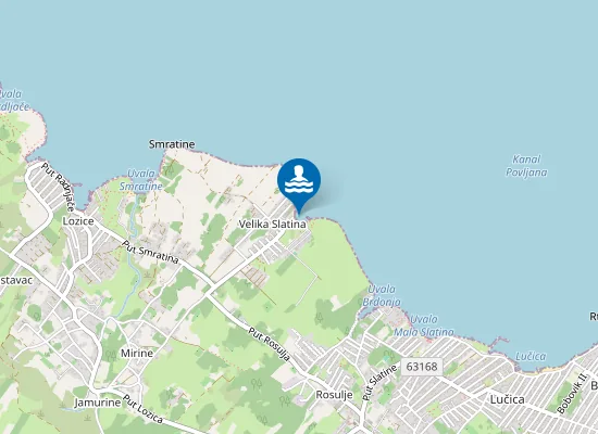 Map of Plaža Velika Slatina