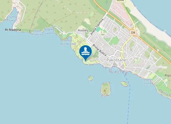 Map of Plaža Kozarica