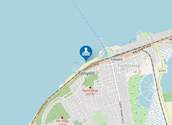 Map of Fonyódi Kutyabarát Fürdőhely