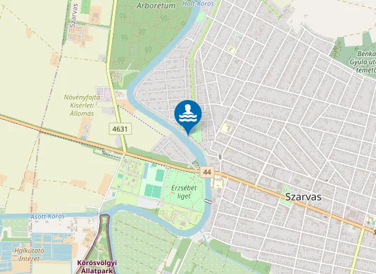 Map of Városi szabadstrand