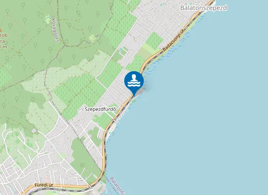 Map of Balatonszepezdi Rákóczi Fürdőegyesület Strandja