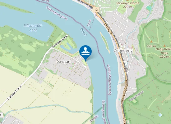 Map of Pilismarót-Dunapart szabadstrand aranypart