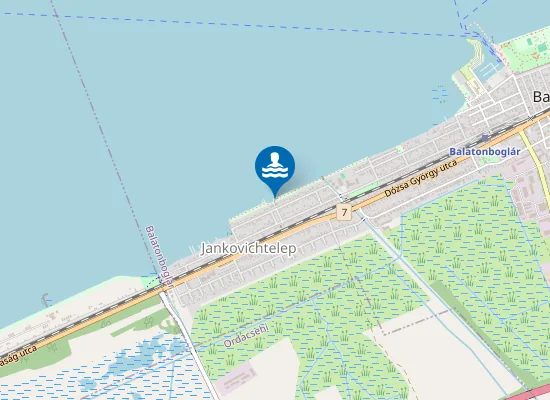 Map of Jankovich-telepi strand