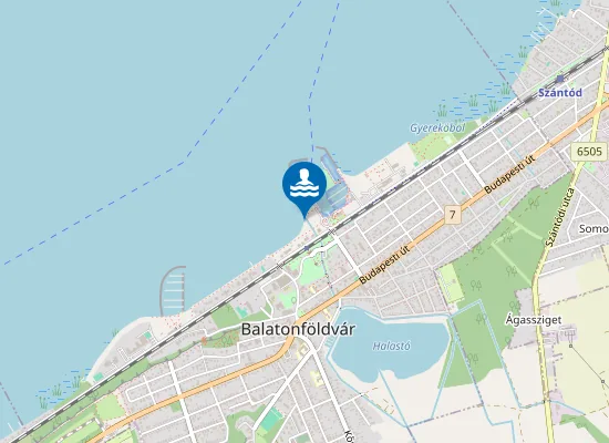 Map of Központi szabadstrand