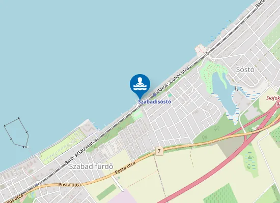 Map of Szabadstrand
