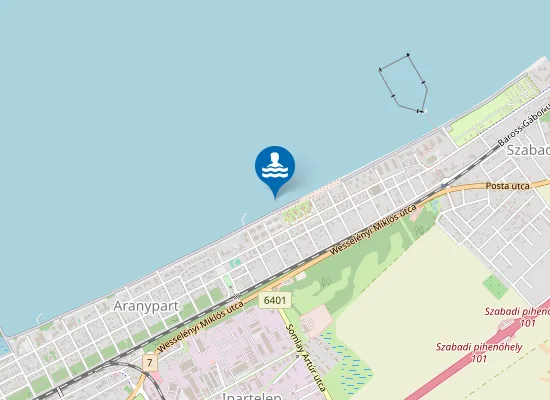 Map of Aranyparti szabadstrand