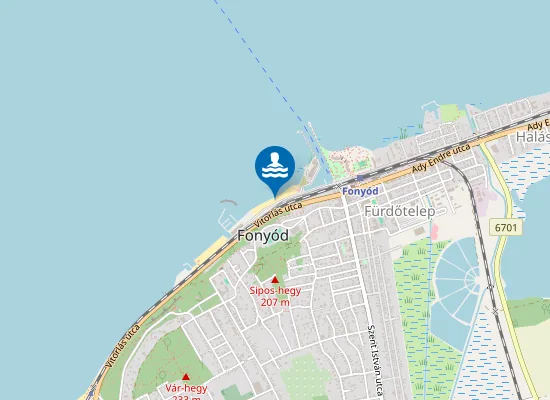 Map of Szabadstrand