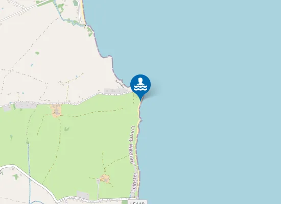 Map of Glascarrig Beach