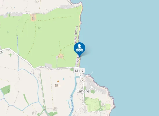 Map of Cahore Beach