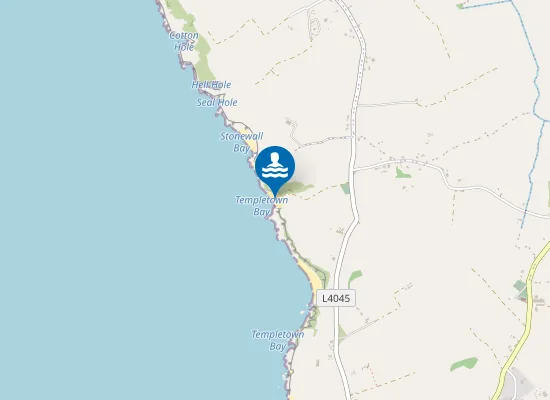 Map of Templetown Bay Beach