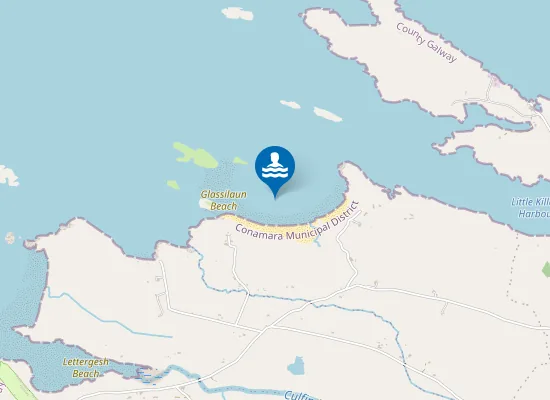 Map of Glassilaun Beach