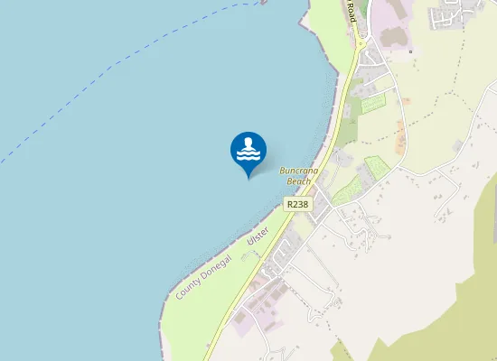 Map of Buncrana Beach