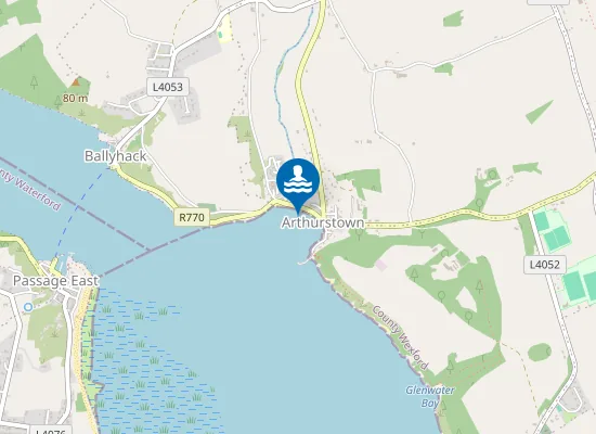 Map of Arthurstown Beach